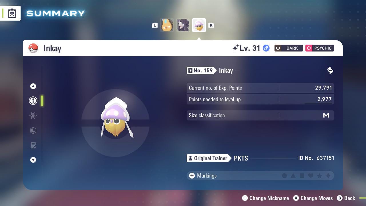 SHINY 6IV INKAY / Pokémon Legends ZA / 6IV Pokemon / Shiny Pokemon / Competitive / Fast Trade / Pokerus / Rare Pokemon