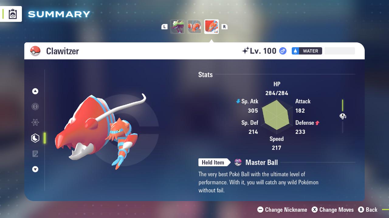 SHINY 6IV CLAWITZER / Pokémon Legends ZA / 6IV Pokemon / Shiny Pokemon / Competitive / Fast Trade / Pokerus / Rare Pokemon