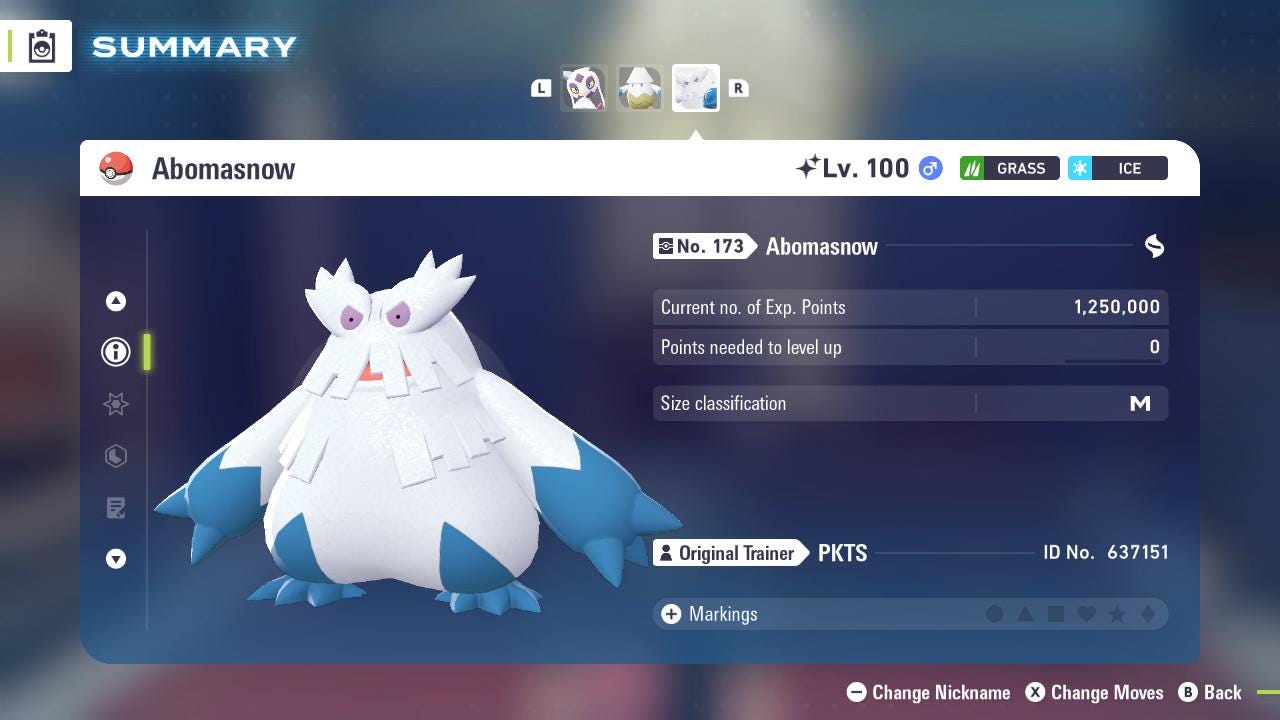 SHINY 6IV ABOMASNOW / Pokémon Legends ZA / 6IV Pokemon / Shiny Pokemon / Competitive / Fast Trade / Pokerus / Rare Pokemon
