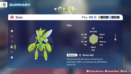 SHINY 6IV SCIZOR / Pokemon Legends Z-A / Competitive Set Battle Ready EV Trained / Shiny Pokemon / Customizable / Fast Trade /