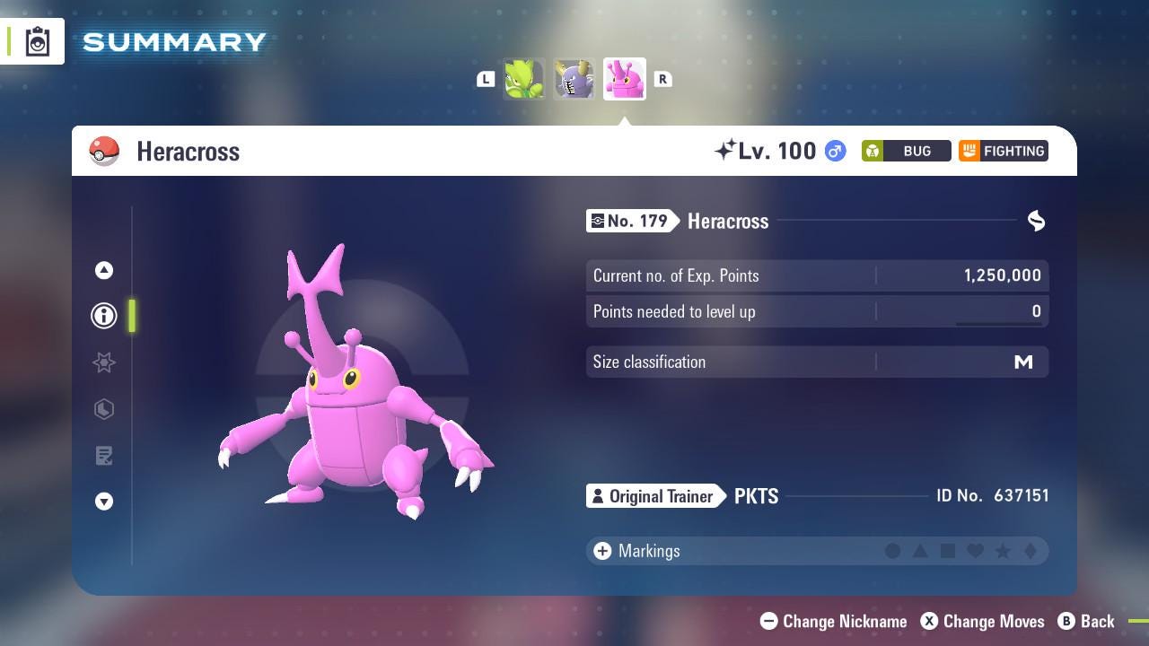SHINY 6IV HERACROSS / Pokémon Legends ZA / 6IV Pokemon / Shiny Pokemon / Competitive / Fast Trade / Pokerus / Rare Pokemon