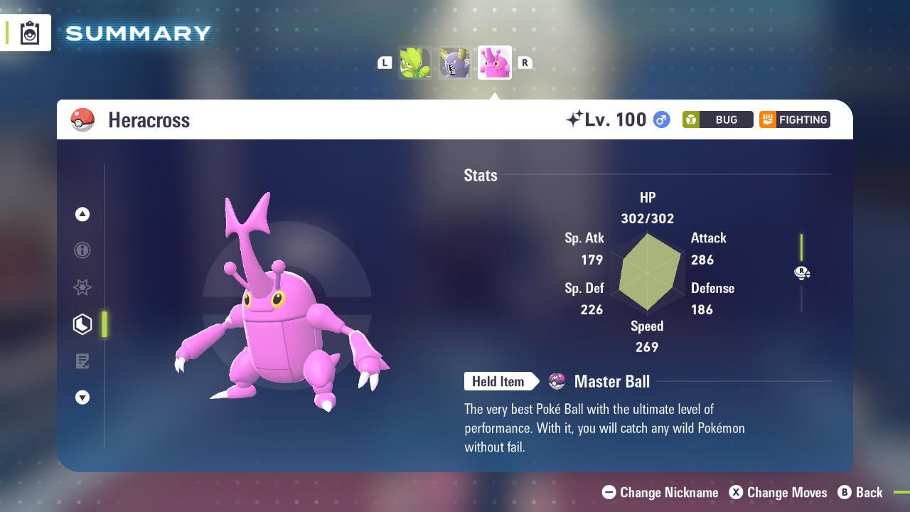 SHINY 6IV HERACROSS / Pokémon Legends ZA / 6IV Pokemon / Shiny Pokemon / Competitive / Fast Trade / Pokerus / Rare Pokemon