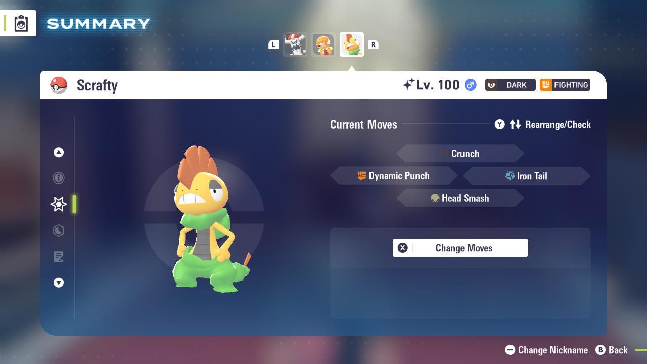 SHINY 6IV SCRAFTY / Pokemon Legends Z-A / Competitive Set Battle Ready EV Trained / Shiny Pokemon / Customizable / Fast Trade /