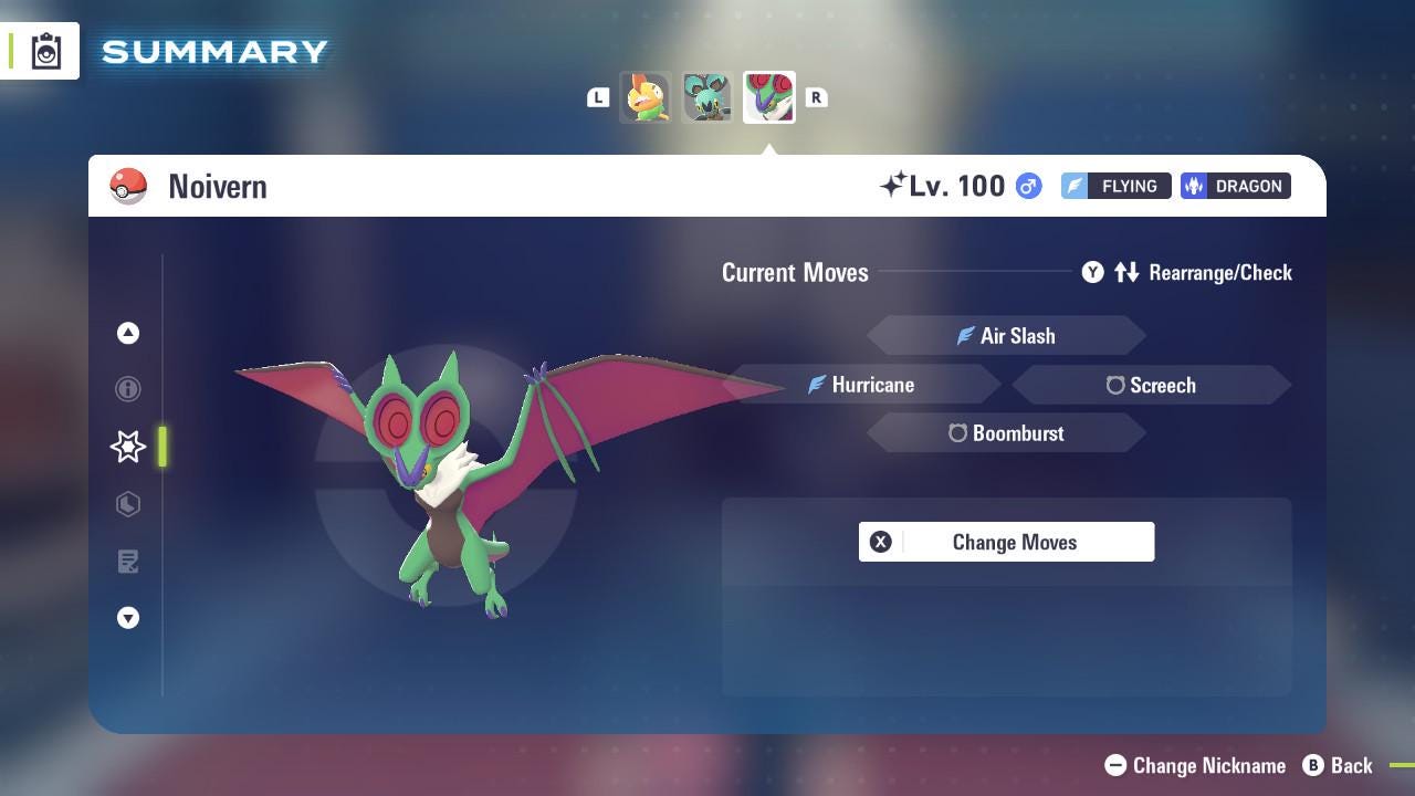 SHINY 6IV NOIVERN / Pokémon Legends ZA / 6IV Pokemon / Shiny Pokemon / Competitive / Fast Trade / Pokerus / Rare Pokemon