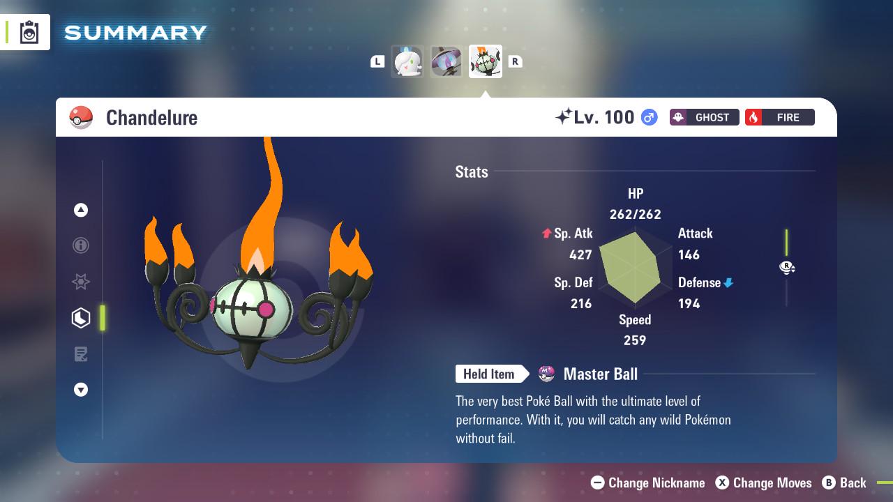SHINY 6IV CHANDELURE / Pokémon Legends ZA / 6IV Pokemon / Shiny Pokemon / Competitive / Fast Trade / Pokerus / Rare Pokemon