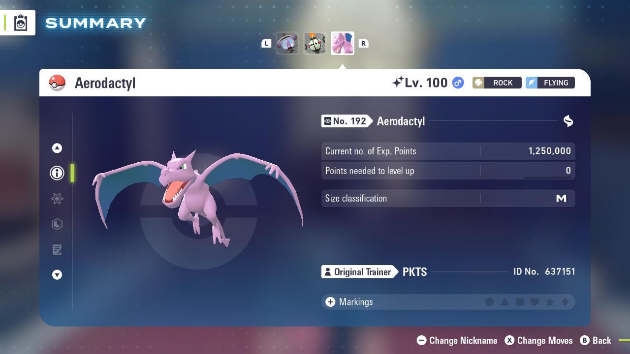 SHINY 6IV AERODACTYL / Pokémon Legends ZA / 6IV Pokemon / Shiny Pokemon / Competitive / Fast Trade / Pokerus / Rare Pokemon