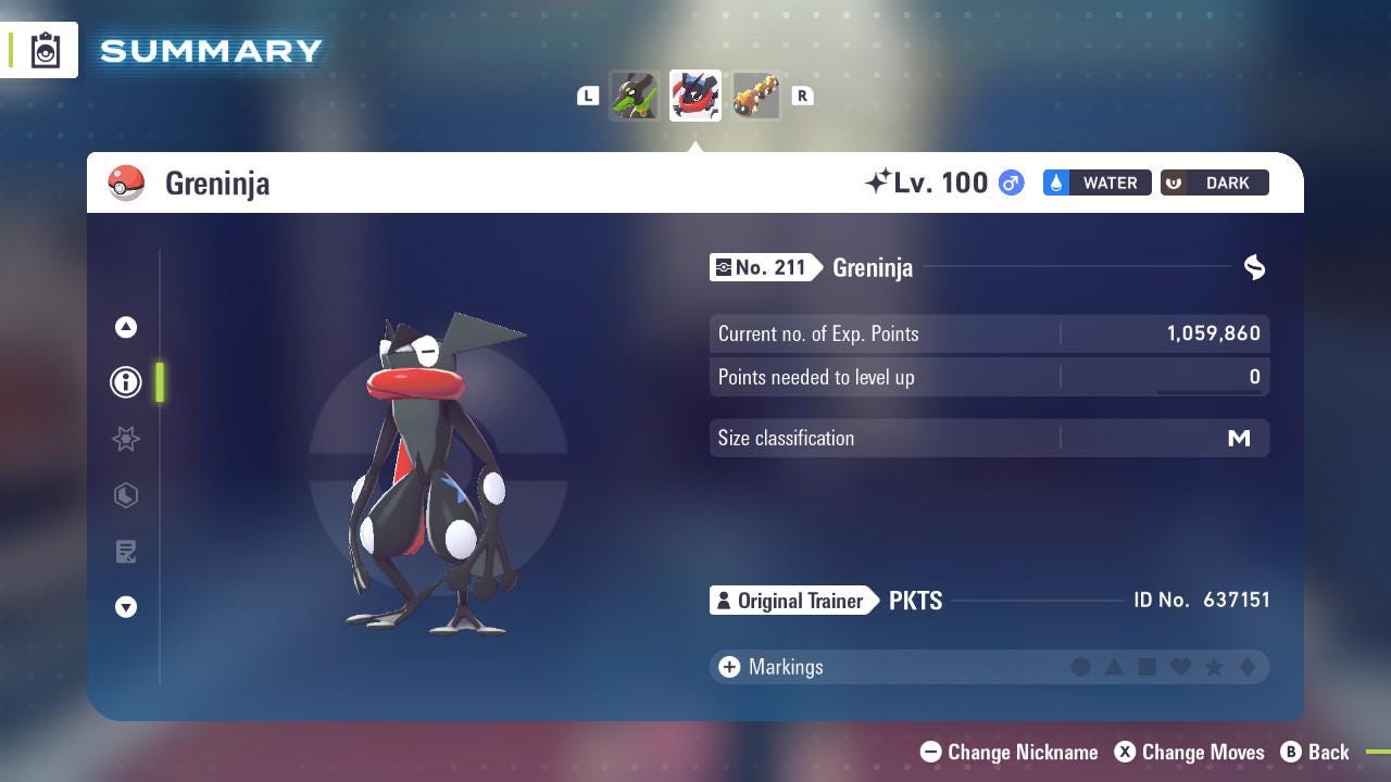 SHINY 6IV GRENINJA / Pokémon Legends ZA / 6IV Pokemon / Shiny Pokemon / Competitive / Fast Trade / Pokerus / Rare Pokemon
