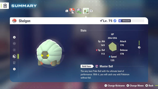 SHINY 6IV SHELGON / Pokemon Legends Z-A / Competitive Set Battle Ready EV Trained / Shiny Pokemon / Customizable / Fast Trade /