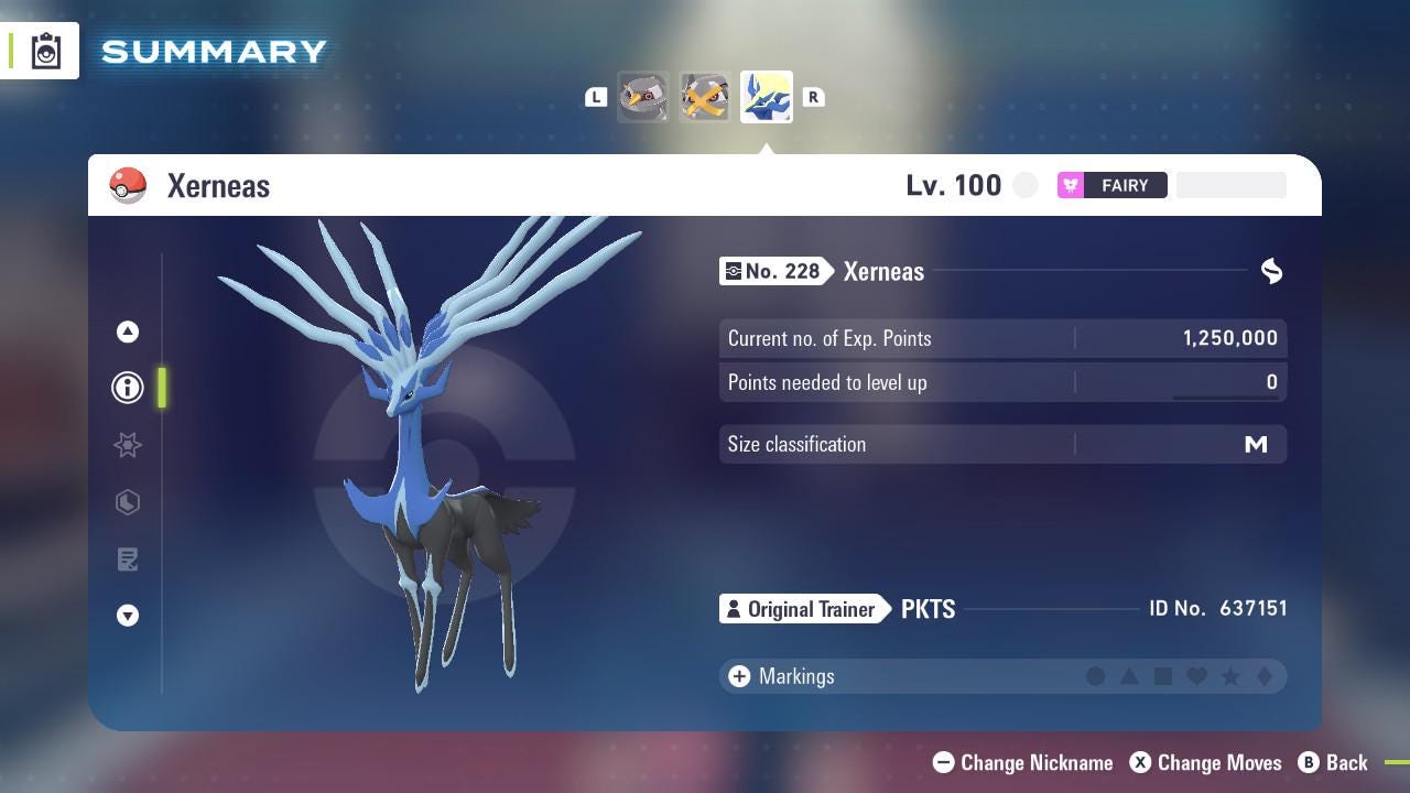 Pokemon Legends Z-A Non-Shiny 6IV XERNEAS / Competitive Set Battle Ready EV Trained / Shiny Pokemon / Customizable / Fast Trade /