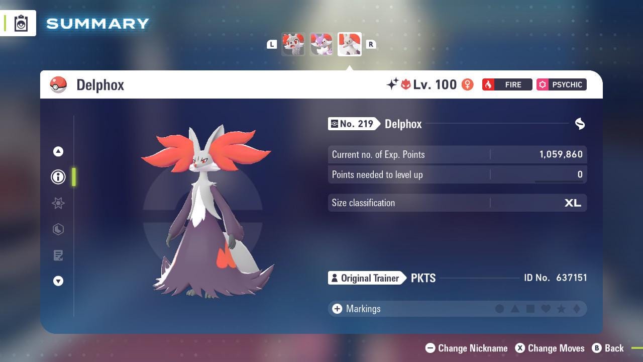 ALPHA SHINY 6IV Delphox / Pokémon Legends ZA / 6IV Pokemon / Shiny Pokemon / Competitive / Fast Trade / Pokerus / Rare Pokemon
