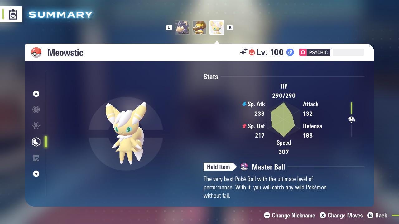 ALPHA SHINY 6IV Meowstic / Pokémon Legends ZA / 6IV Pokemon / Shiny Pokemon / Competitive / Fast Trade / Pokerus / Rare Pokemon