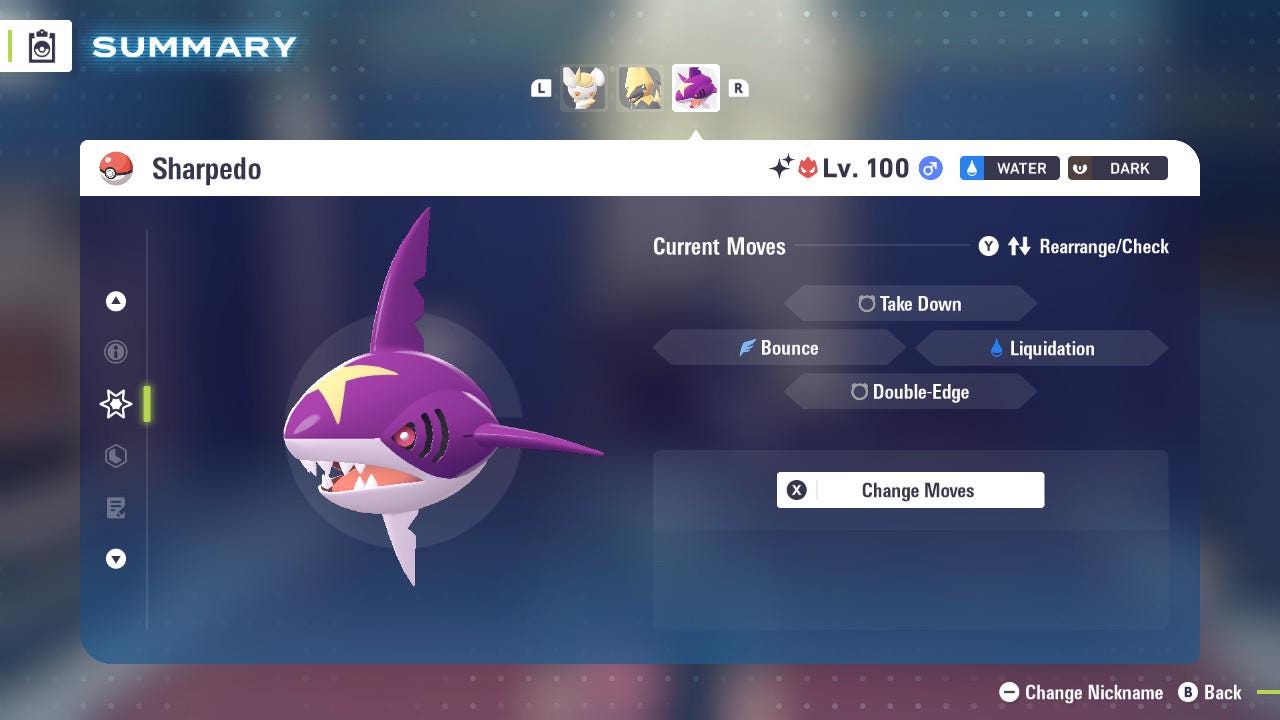ALPHA SHINY 6IV Sharpedo / Pokémon Legends ZA / 6IV Pokemon / Shiny Pokemon / Competitive / Fast Trade / Pokerus / Rare Pokemon