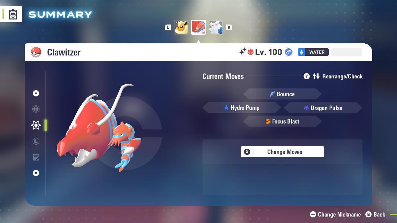 ALPHA SHINY 6IV Clawitzer / Pokémon Legends ZA / 6IV Pokemon / Shiny Pokemon / Competitive / Fast Trade / Pokerus / Rare Pokemon