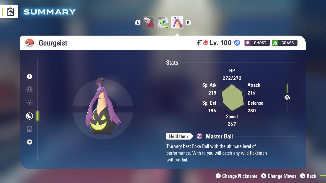 ALPHA SHINY 6IV Gourgeist / Pokemon Legends Z-A / 6IV Pokemon / Shiny Pokemon / Competitive / Fast Trade / Pokerus / Rare Pokemon
