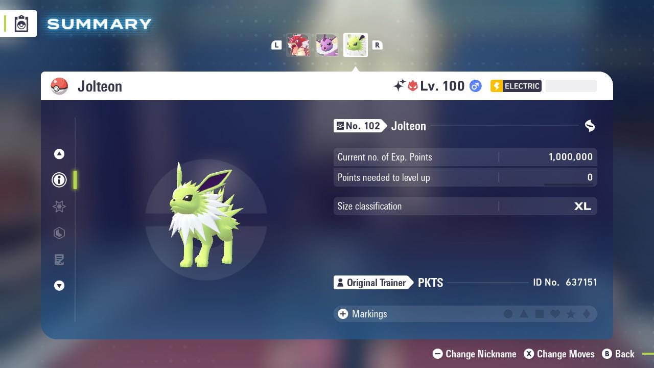 ALPHA SHINY 6IV Jolteon / Pokémon Legends ZA / 6IV Pokemon / Shiny Pokemon / Competitive / Fast Trade / Pokerus / Rare Pokemon
