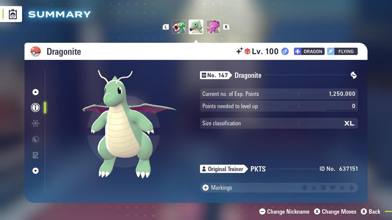 ALPHA SHINY 6IV Dragonite / Pokémon Legends ZA / 6IV Pokemon / Shiny Pokemon / Competitive / Fast Trade / Pokerus / Rare Pokemon