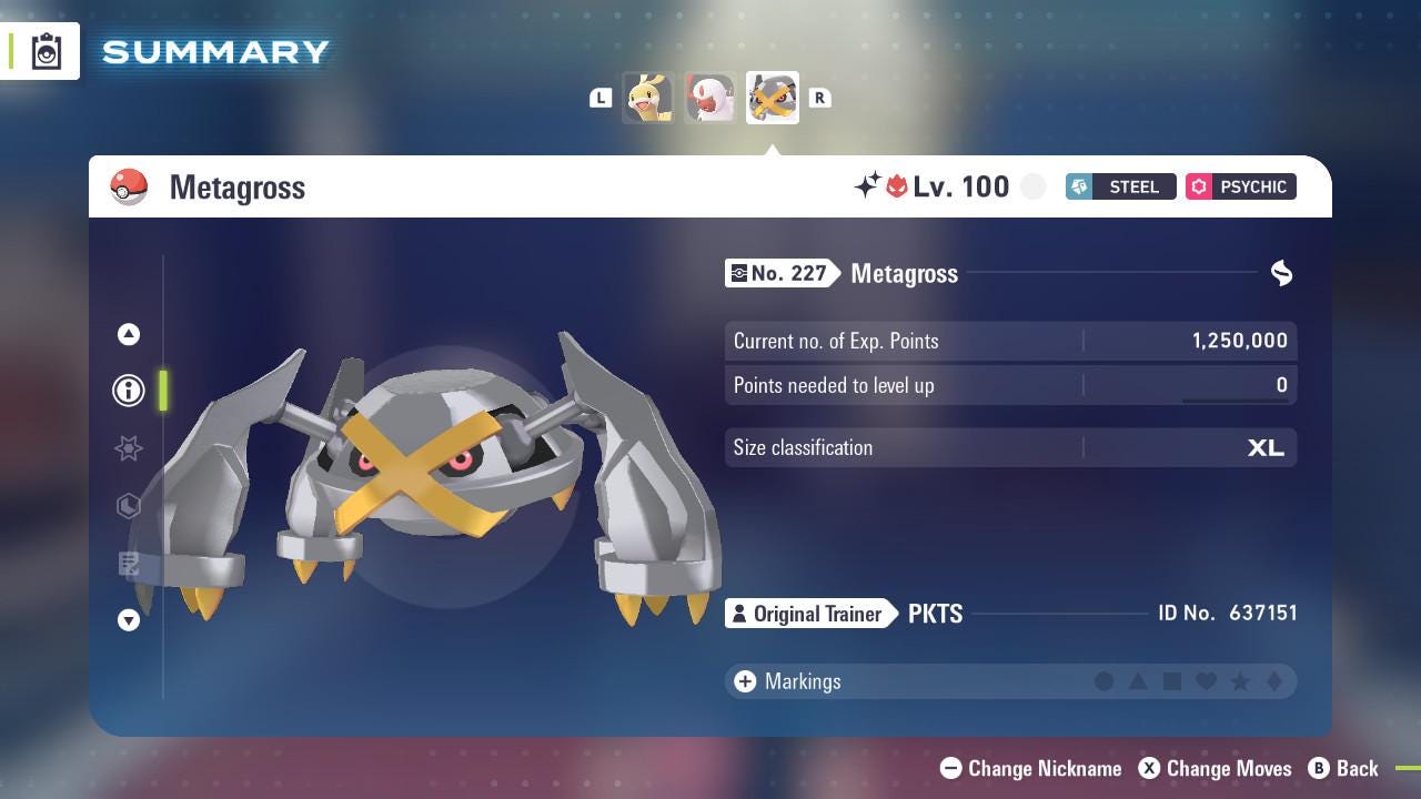 ALPHA SHINY 6IV Metagross / Pokémon Legends ZA / 6IV Pokemon / Shiny Pokemon / Competitive / Fast Trade / Pokerus / Rare Pokemon