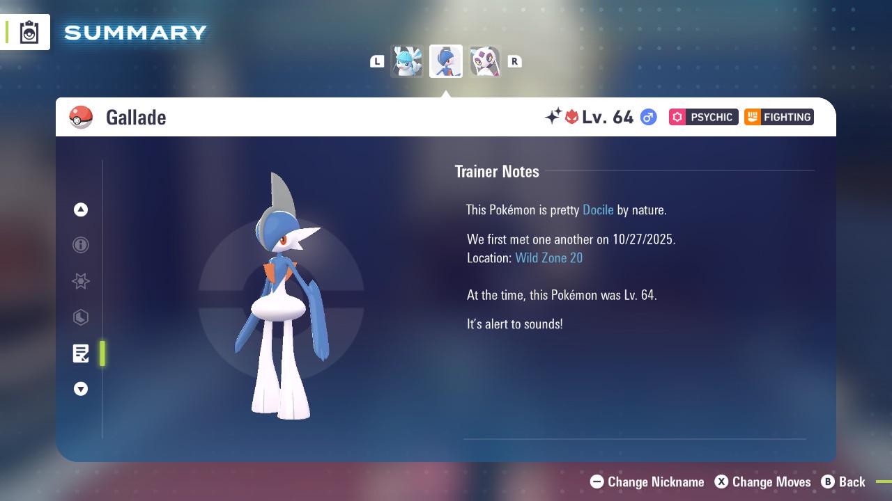 ALPHA SHINY 6IV Gallade / Pokémon Legends ZA / 6IV Pokemon / Shiny Pokemon / Competitive / Fast Trade / Pokerus / Rare Pokemon
