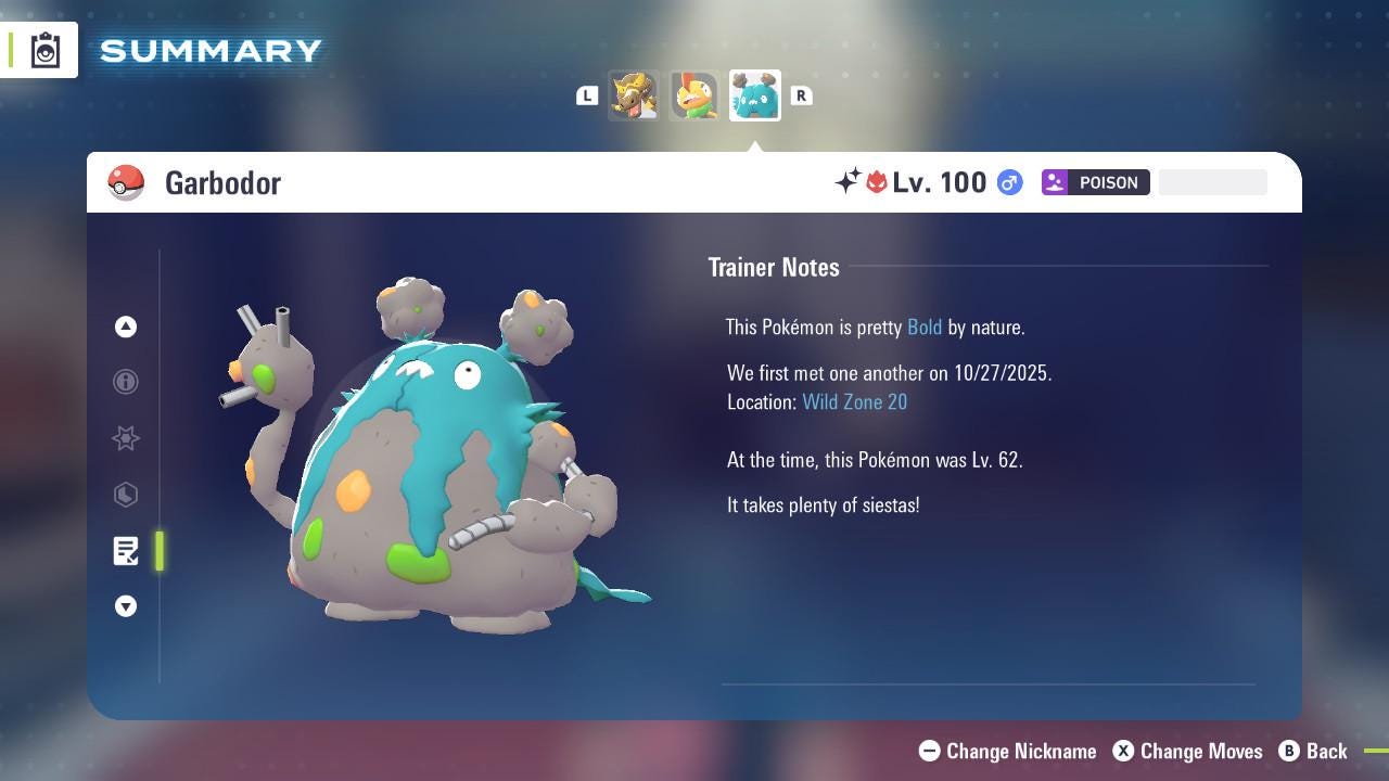 ALPHA SHINY 6IV Garbodor / Pokémon Legends ZA / 6IV Pokemon / Shiny Pokemon / Competitive / Fast Trade / Pokerus / Rare Pokemon