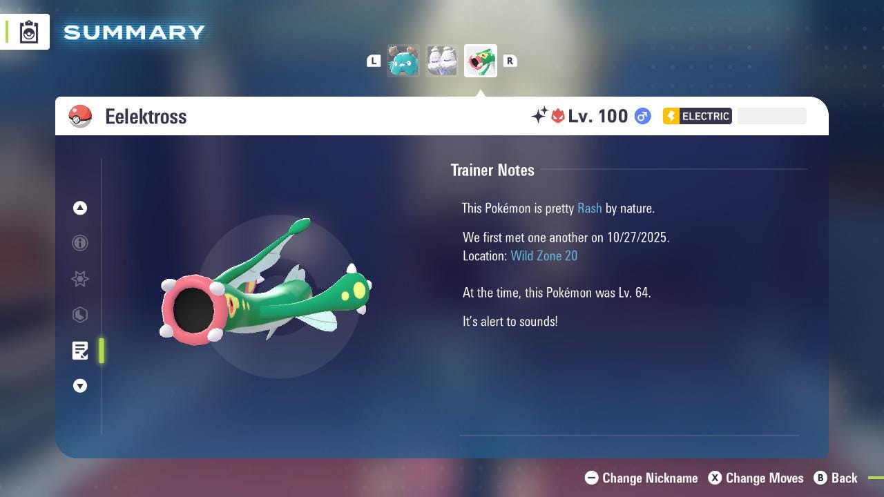 ALPHA SHINY 6IV Eelektross / Pokémon Legends ZA / 6IV Pokemon / Shiny Pokemon / Competitive / Fast Trade / Pokerus / Rare Pokemon