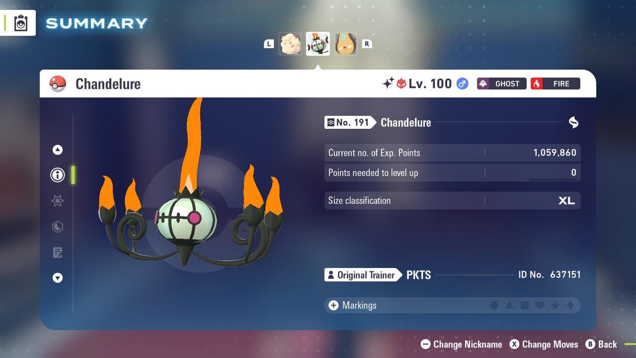 ALPHA SHINY 6IV Chandelure / Pokémon Legends ZA / 6IV Pokemon / Shiny Pokemon / Competitive / Fast Trade / Pokerus / Rare Pokemon