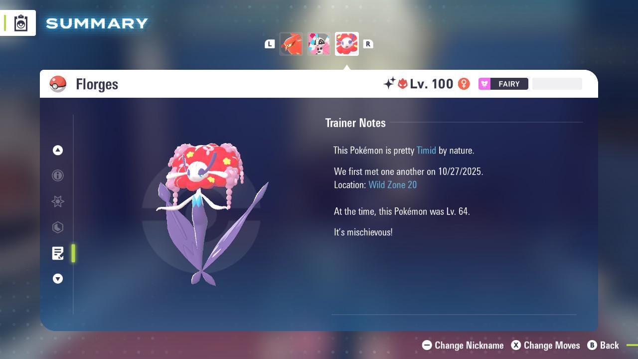 ALPHA SHINY 6IV Florges / Pokémon Legends ZA / 6IV Pokemon / Shiny Pokemon / Competitive / Fast Trade / Pokerus / Rare Pokemon