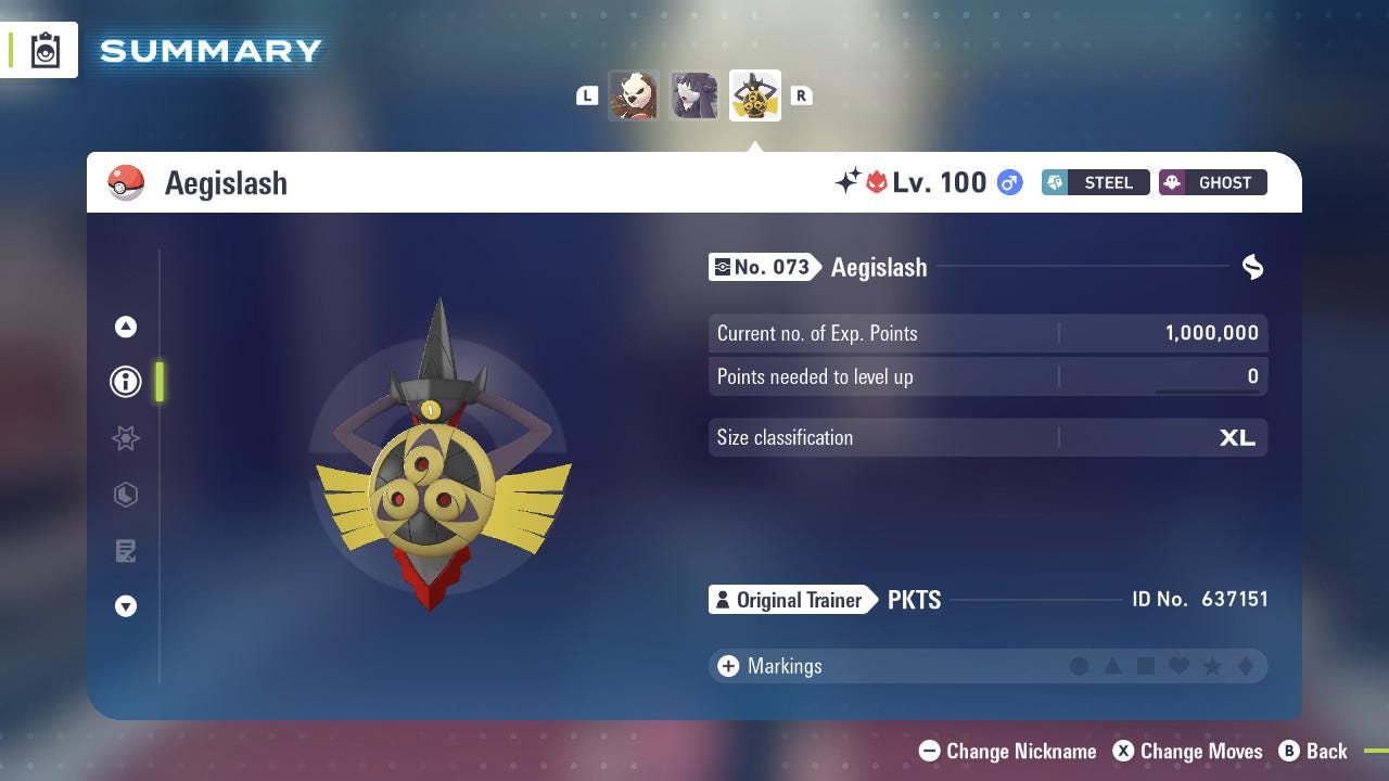 ALPHA SHINY 6IV Aegislash / Pokemon Legends Z-A / 6IV Pokemon / Shiny Pokemon / Competitive / Fast Trade / Pokerus / Rare Pokemon