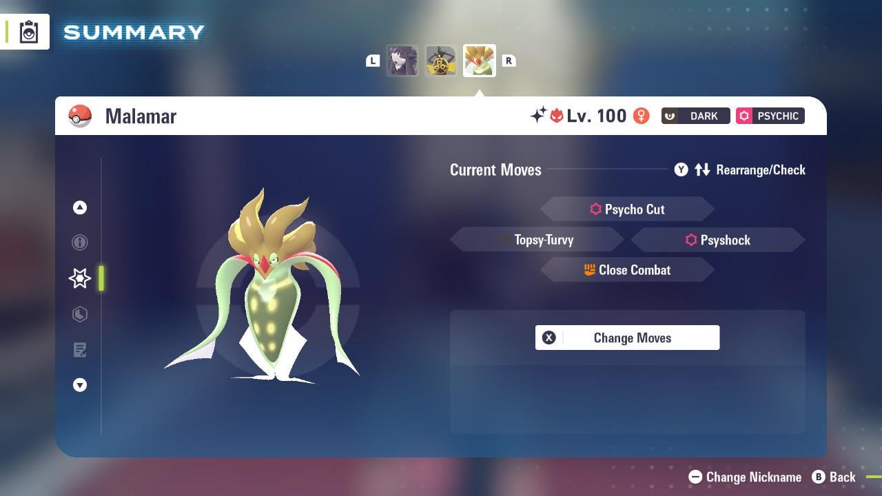 ALPHA SHINY 6IV Malamar / Pokémon Legends ZA / 6IV Pokemon / Shiny Pokemon / Competitive / Fast Trade / Pokerus / Rare Pokemon