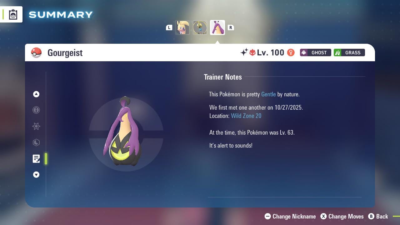 ALPHA SHINY 6IV Gourgeist / Pokémon Legends ZA / 6IV Pokemon / Shiny Pokemon / Competitive / Fast Trade / Pokerus / Rare Pokemon