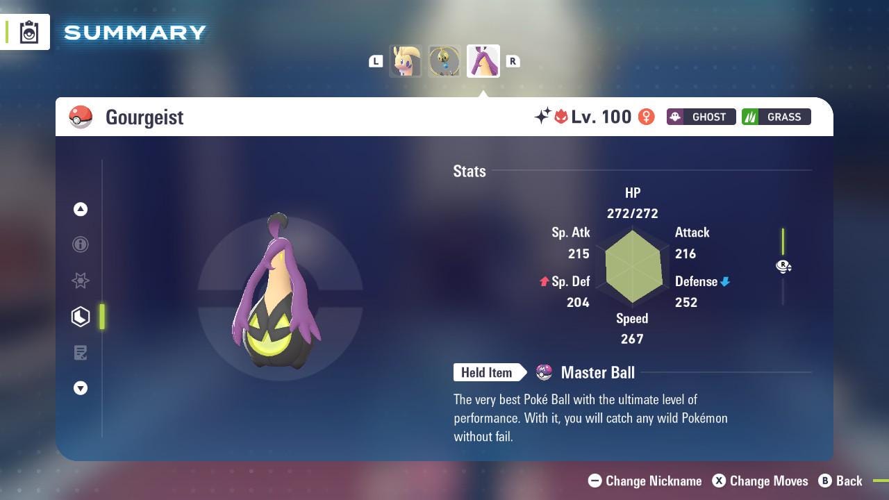 ALPHA SHINY 6IV Gourgeist / Pokémon Legends ZA / 6IV Pokemon / Shiny Pokemon / Competitive / Fast Trade / Pokerus / Rare Pokemon