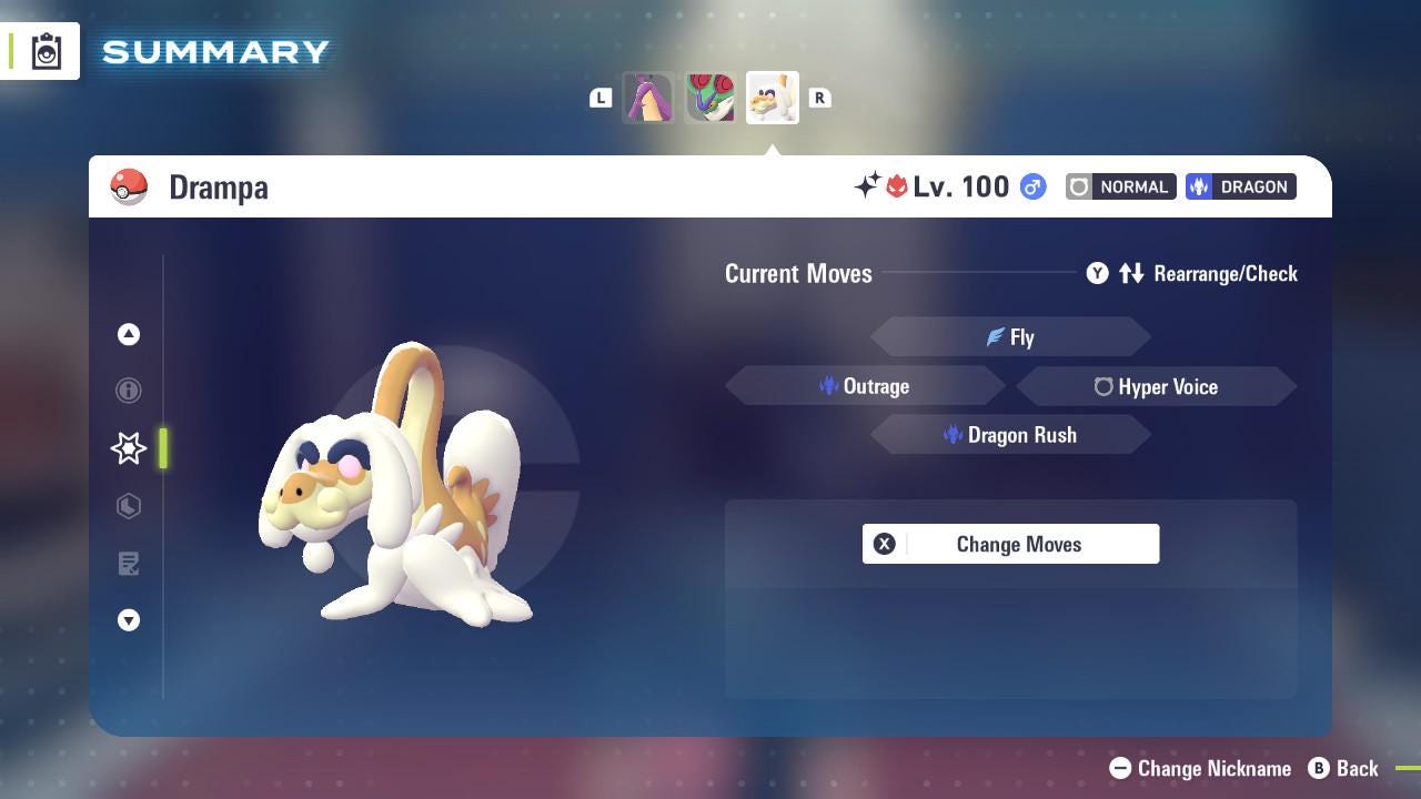 Pokemon Legends Z-A SHINY ALPHA 6IV Drampa / Competitive Set Battle Ready EV Trained / Shiny Pokemon / Customizable / Fast Trade /