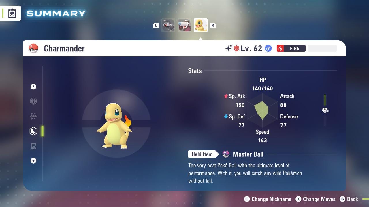 ALPHA SHINY 6IV Charmander / Pokémon Legends ZA / 6IV Pokemon / Shiny Pokemon / Competitive / Fast Trade / Pokerus / Rare Pokemon