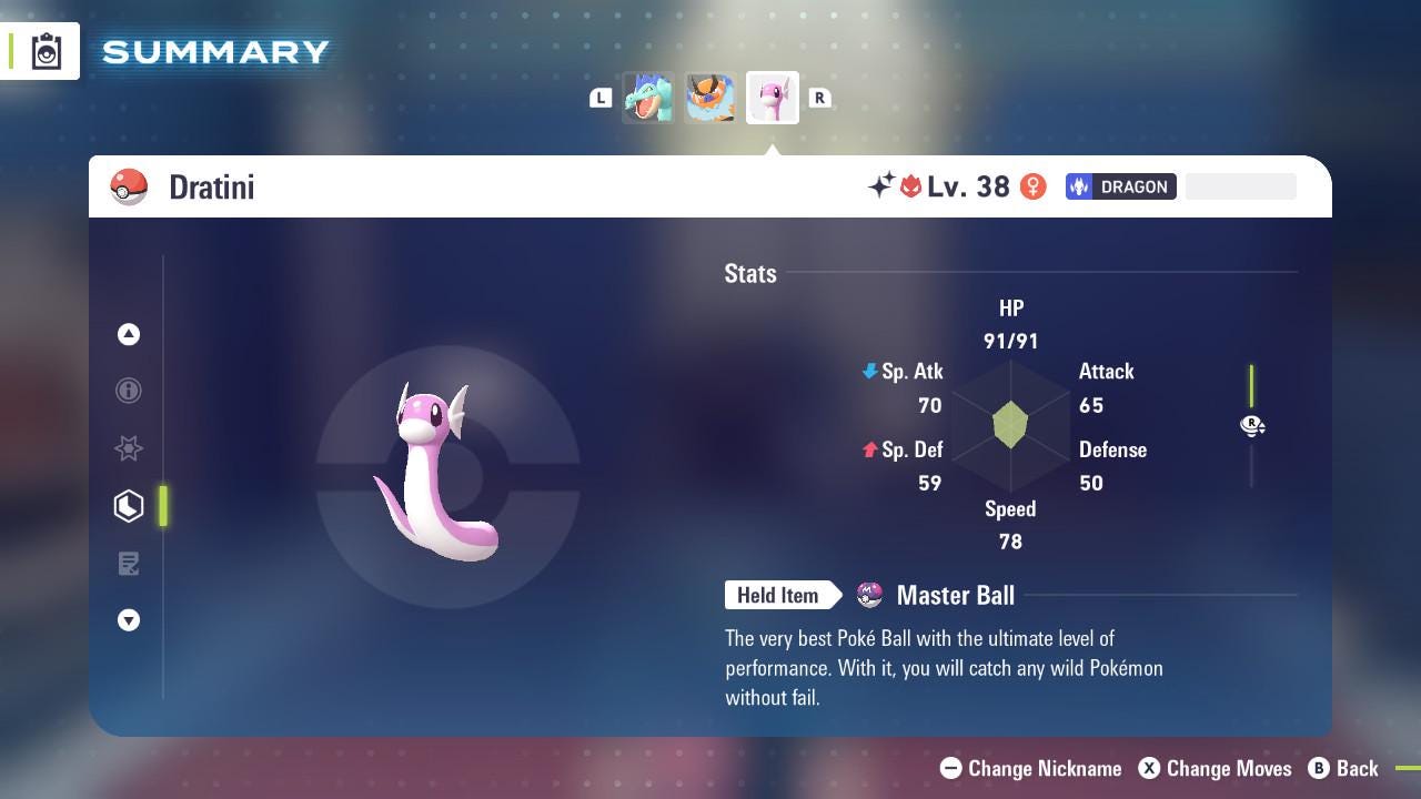 ALPHA SHINY 6IV Dratini / Pokémon Legends ZA / 6IV Pokemon / Shiny Pokemon / Competitive / Fast Trade / Pokerus / Rare Pokemon