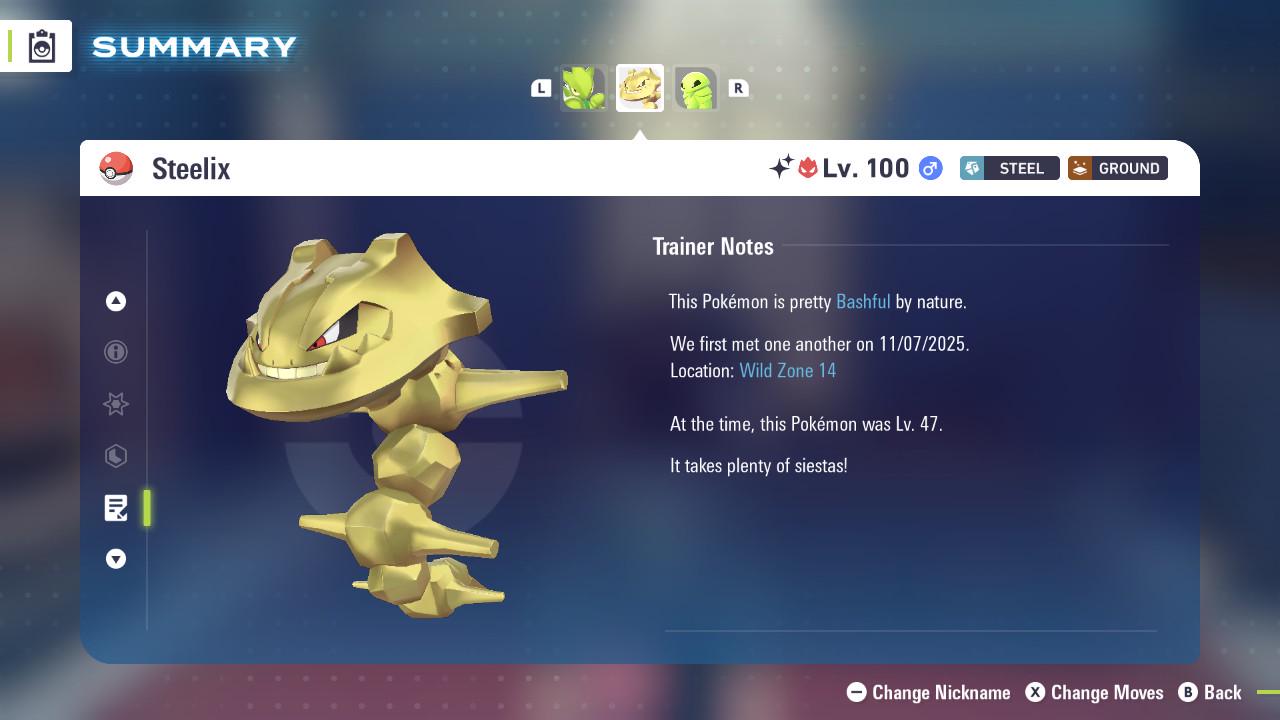 Pokemon Legends Z-A SHINY ALPHA 6IV Steelix / Competitive Set Battle Ready EV Trained / Shiny Pokemon / Customizable / Fast Trade /