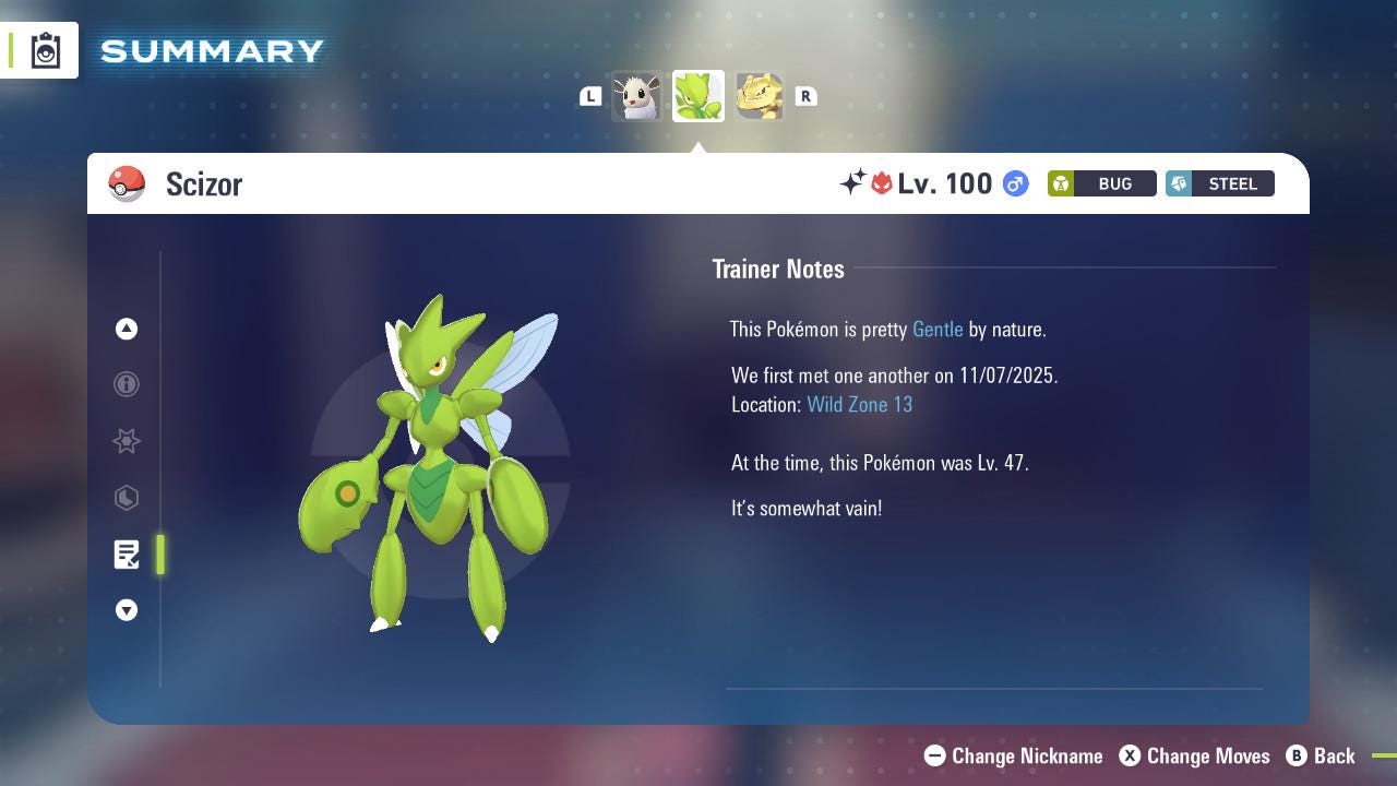 Pokemon Legends Z-A SHINY ALPHA 6IV Scizor / Competitive Set Battle Ready EV Trained / Shiny Pokemon / Customizable / Fast Trade /