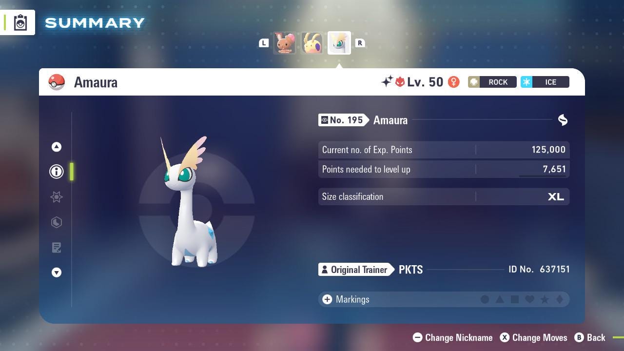 Pokemon Legends Z-A SHINY ALPHA 6IV Amaura / Competitive Set Battle Ready EV Trained / Shiny Pokemon / Customizable / Fast Trade /