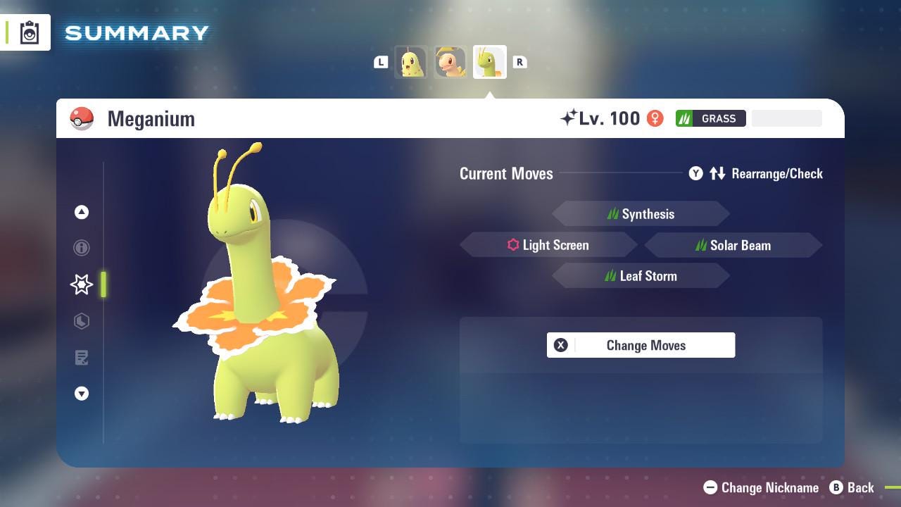 SHINY 6IV MEGANIUM / Pokémon Legends ZA / 6IV Pokemon / Shiny Pokemon / Competitive / Fast Trade / Pokerus / Rare Pokemon