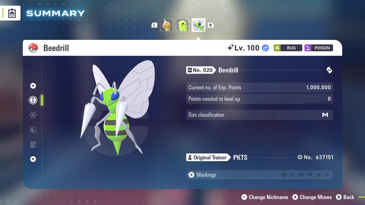 SHINY 6IV BEEDRILL / Pokémon Legends ZA / 6IV Pokemon / Shiny Pokemon / Competitive / Fast Trade / Pokerus / Rare Pokemon