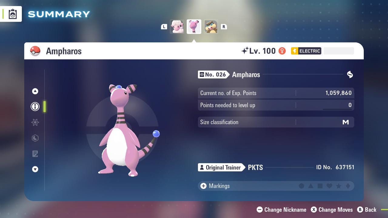 SHINY 6IV AMPHAROS / Pokémon Legends ZA / 6IV Pokemon / Shiny Pokemon / Competitive / Fast Trade / Pokerus / Rare Pokemon