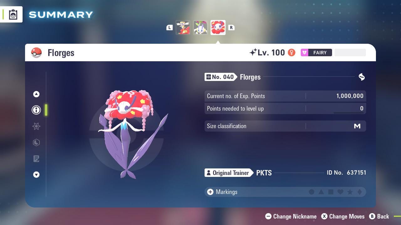 SHINY 6IV FLORGES / Pokémon Legends ZA / 6IV Pokemon / Shiny Pokemon / Competitive / Fast Trade / Pokerus / Rare Pokemon