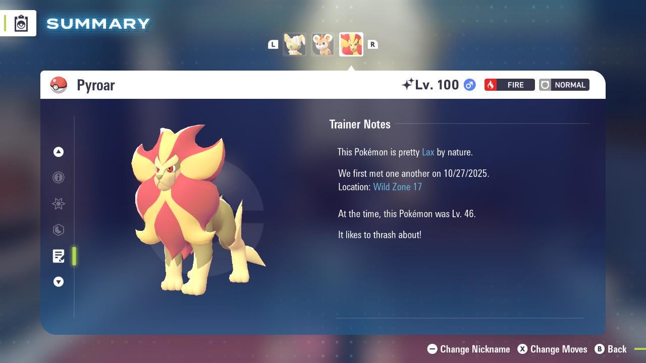SHINY 6IV PYROAR / Pokémon Legends ZA / 6IV Pokemon / Shiny Pokemon / Competitive / Fast Trade / Pokerus / Rare Pokemon
