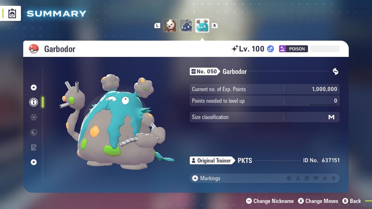 SHINY 6IV GARBODOR / Pokémon Legends ZA / 6IV Pokemon / Shiny Pokemon / Competitive / Fast Trade / Pokerus / Rare Pokemon