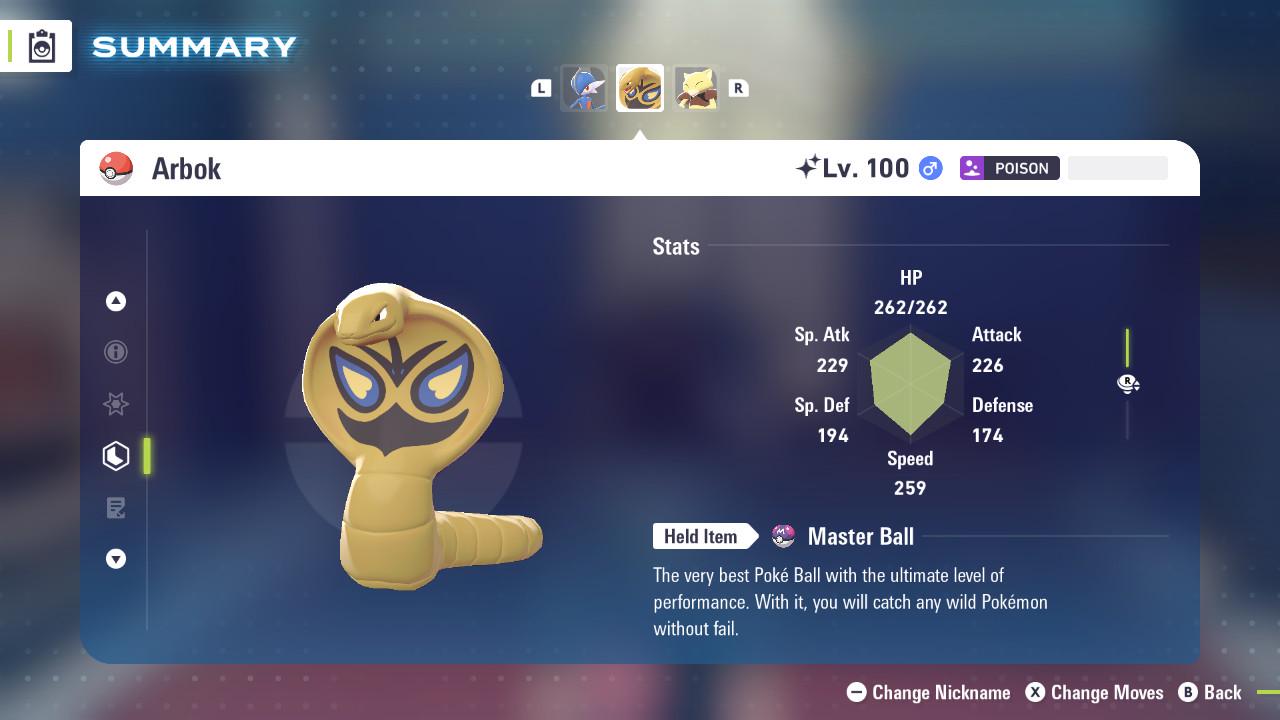 SHINY 6IV ARBOK / Pokémon Legends ZA / 6IV Pokemon / Shiny Pokemon / Competitive / Fast Trade / Pokerus / Rare Pokemon