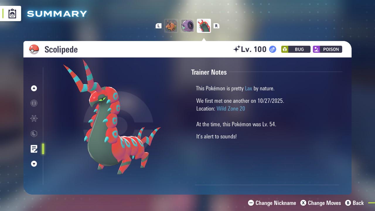 SHINY 6IV SCOLIPEDE / Pokemon Legends Z-A / 6IV Pokemon / Shiny Pokemon / Competitive / Fast Trade / Pokerus / Rare Pokemon