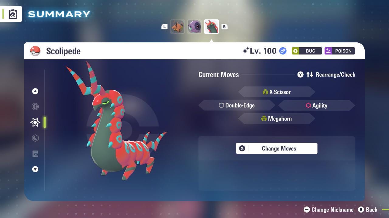 SHINY 6IV SCOLIPEDE / Pokemon Legends Z-A / 6IV Pokemon / Shiny Pokemon / Competitive / Fast Trade / Pokerus / Rare Pokemon