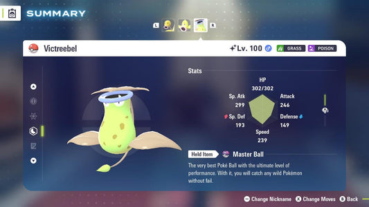 SHINY 6IV VICTREEBEL / Pokémon Legends ZA / Competitive Set Battle Ready EV Trained / Shiny Pokemon / Customizable / Fast Trade /