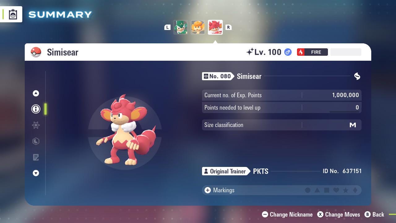 SHINY 6IV SIMISEAR / Pokémon Legends ZA / 6IV Pokemon / Shiny Pokemon / Competitive / Fast Trade / Pokerus / Rare Pokemon