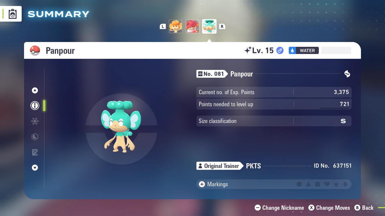 SHINY 6IV PANPOUR / Pokémon Legends ZA / 6IV Pokemon / Shiny Pokemon / Competitive / Fast Trade / Pokerus / Rare Pokemon