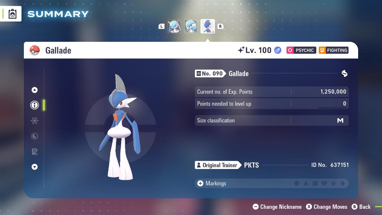 SHINY 6IV GALLADE / Pokémon Legends ZA / 6IV Pokemon / Shiny Pokemon / Competitive / Fast Trade / Pokerus / Rare Pokemon