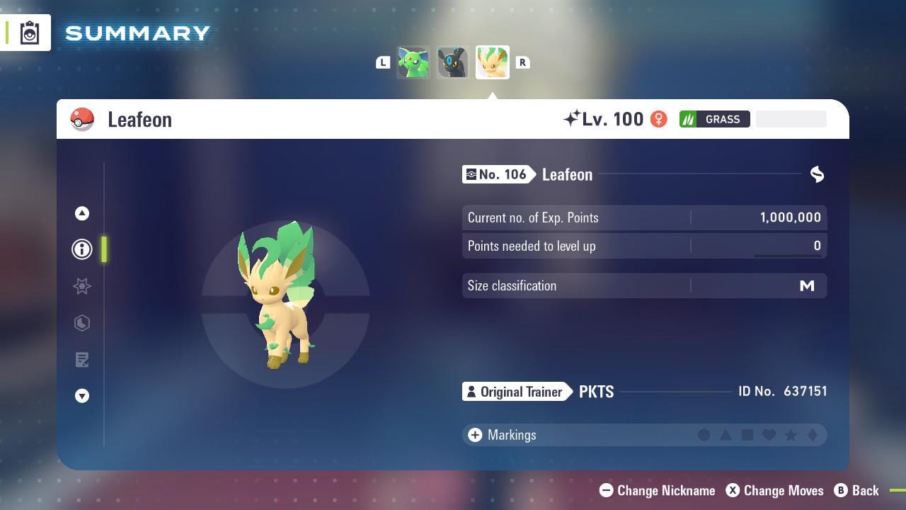 SHINY 6IV LEAFEON / Pokémon Legends ZA / 6IV Pokemon / Shiny Pokemon / Competitive / Fast Trade / Pokerus / Rare Pokemon